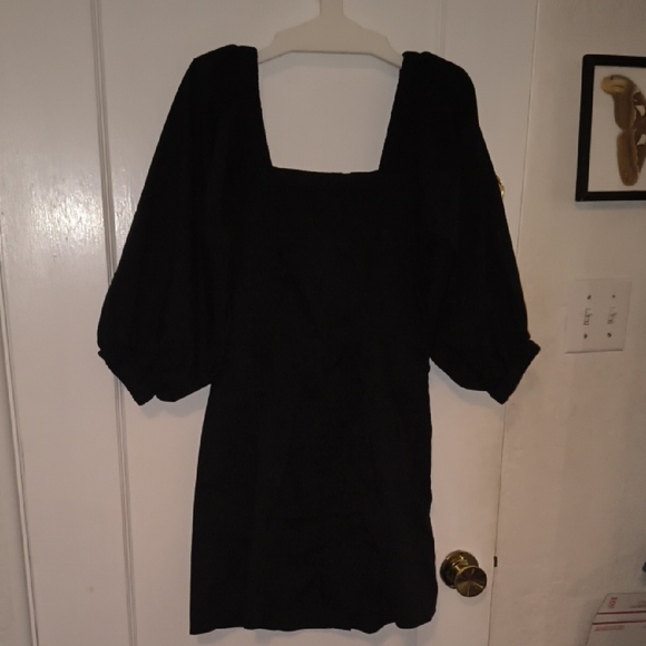 DANIELLE BERNSTEIN | Black Puff Sleeve Dress - Picture 7 of 7